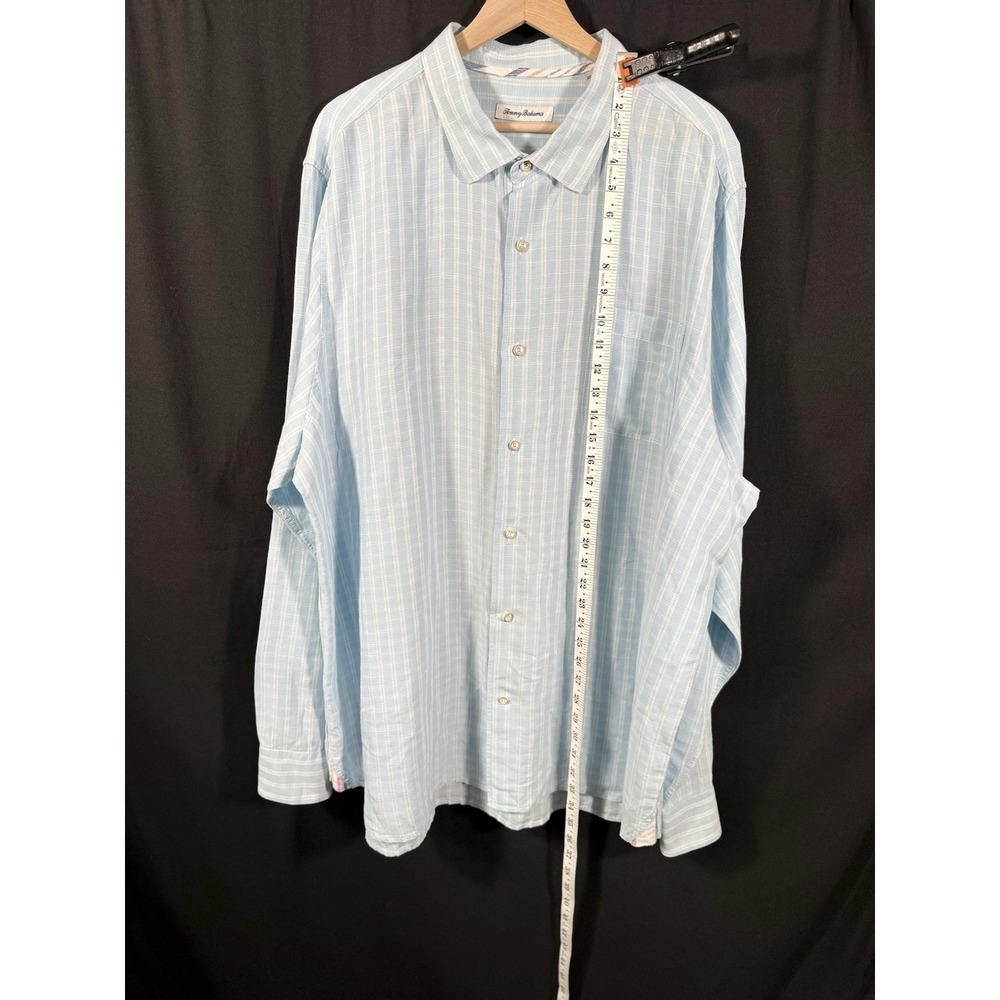 Tommy‎ Bahama Ventana Striped Linen Long Sleeve Flip Cuff Shirt Mens XXXLT - Picture 8 of 13